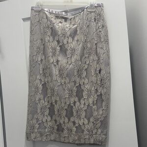 The Limited Lace Pencil Skirt - Gray